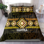 Aotearoa Atua Mahuika Bedding Set Maori Goddess Of Fire Taniko Motifs