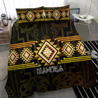 Aotearoa Atua Mahuika Bedding Set Maori Goddess Of Fire Taniko Motifs