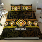 Aotearoa Atua Mahuika Bedding Set Maori Goddess Of Fire Taniko Motifs