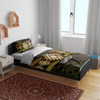 Aotearoa Atua Mahuika Bedding Set Maori Goddess Of Fire Taniko Motifs