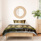 Aotearoa Atua Mahuika Bedding Set Maori Goddess Of Fire Taniko Motifs