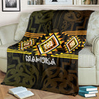 Aotearoa Atua Mahuika Blanket Maori Goddess Of Fire Taniko Motifs