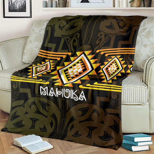 Aotearoa Atua Mahuika Blanket Maori Goddess Of Fire Taniko Motifs