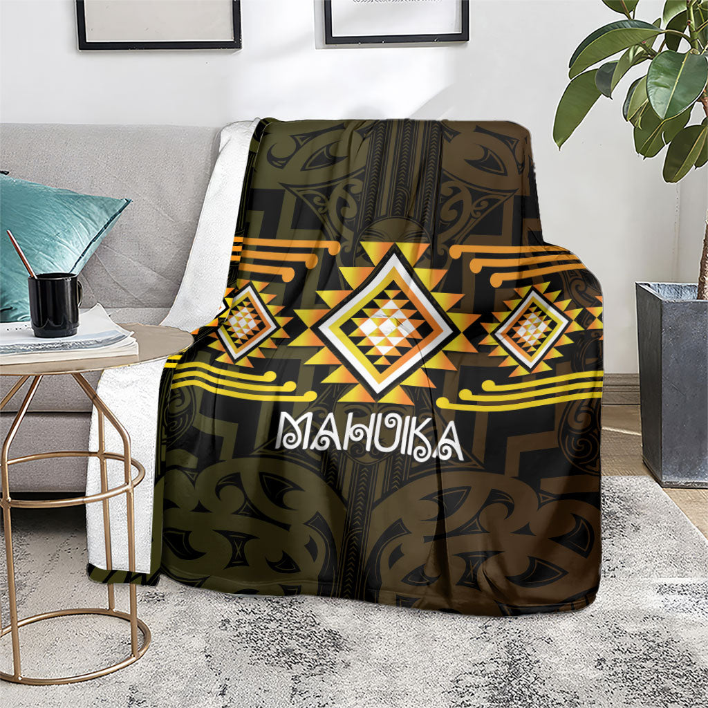 Aotearoa Atua Mahuika Blanket Maori Goddess Of Fire Taniko Motifs