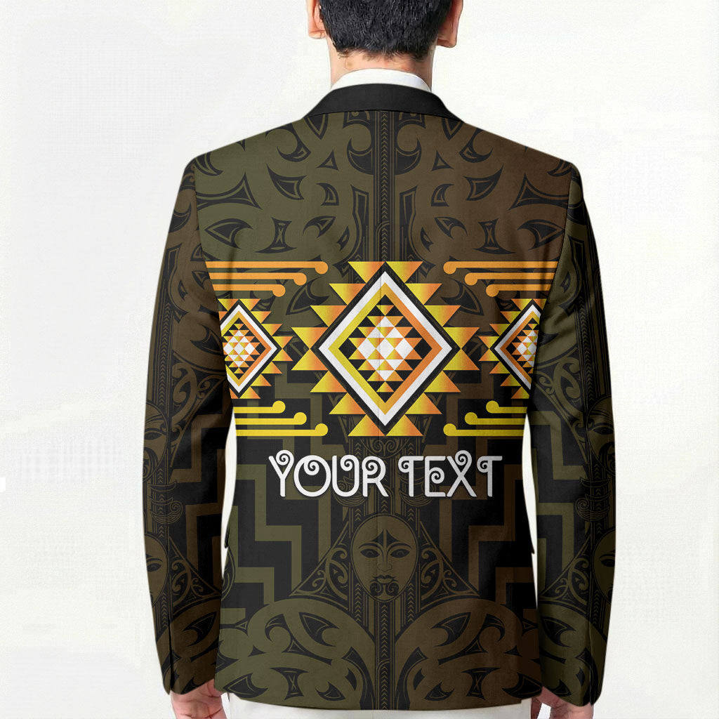 Aotearoa Atua Mahuika Personalised Blazer Maori Goddess Of Fire Taniko Motifs
