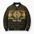 Aotearoa Atua Mahuika Personalised Bomber Puffer Jacket Maori Goddess Of Fire Taniko Motifs