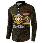Aotearoa Atua Mahuika Personalised Button Sweatshirt Maori Goddess Of Fire Taniko Motifs