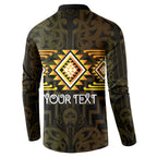 Aotearoa Atua Mahuika Personalised Button Sweatshirt Maori Goddess Of Fire Taniko Motifs