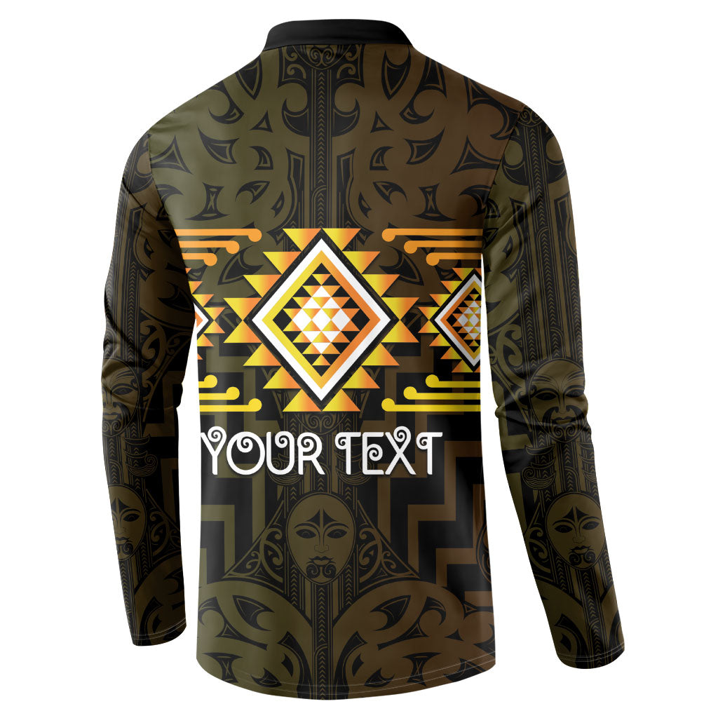 Aotearoa Atua Mahuika Personalised Button Sweatshirt Maori Goddess Of Fire Taniko Motifs