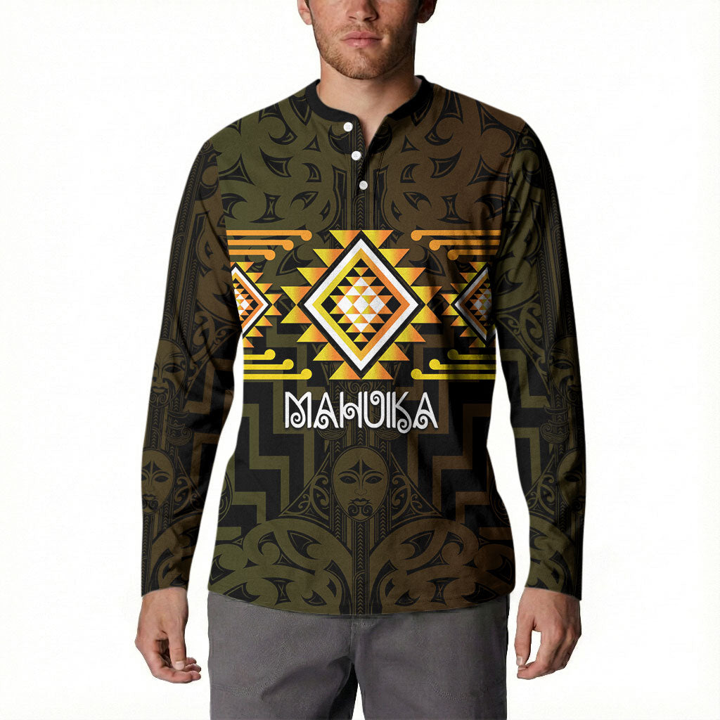 Aotearoa Atua Mahuika Personalised Button Sweatshirt Maori Goddess Of Fire Taniko Motifs