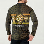Aotearoa Atua Mahuika Personalised Button Sweatshirt Maori Goddess Of Fire Taniko Motifs