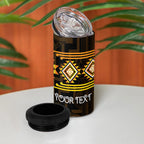 Aotearoa Atua Mahuika Personalised 4 in 1 Can Cooler Tumbler Maori Goddess Of Fire Taniko Motifs