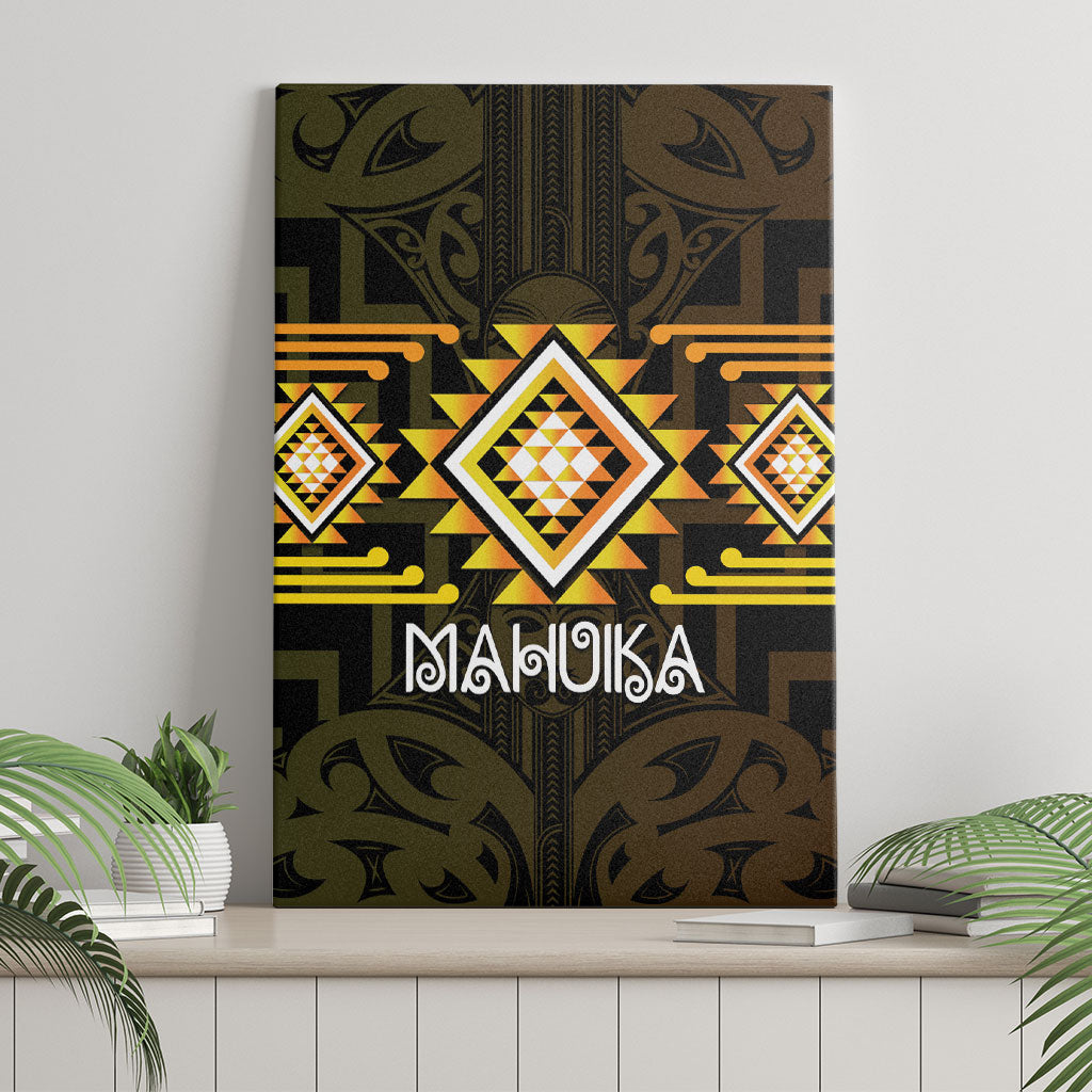 Aotearoa Atua Mahuika Canvas Wall Art Maori Goddess Of Fire Taniko Motifs