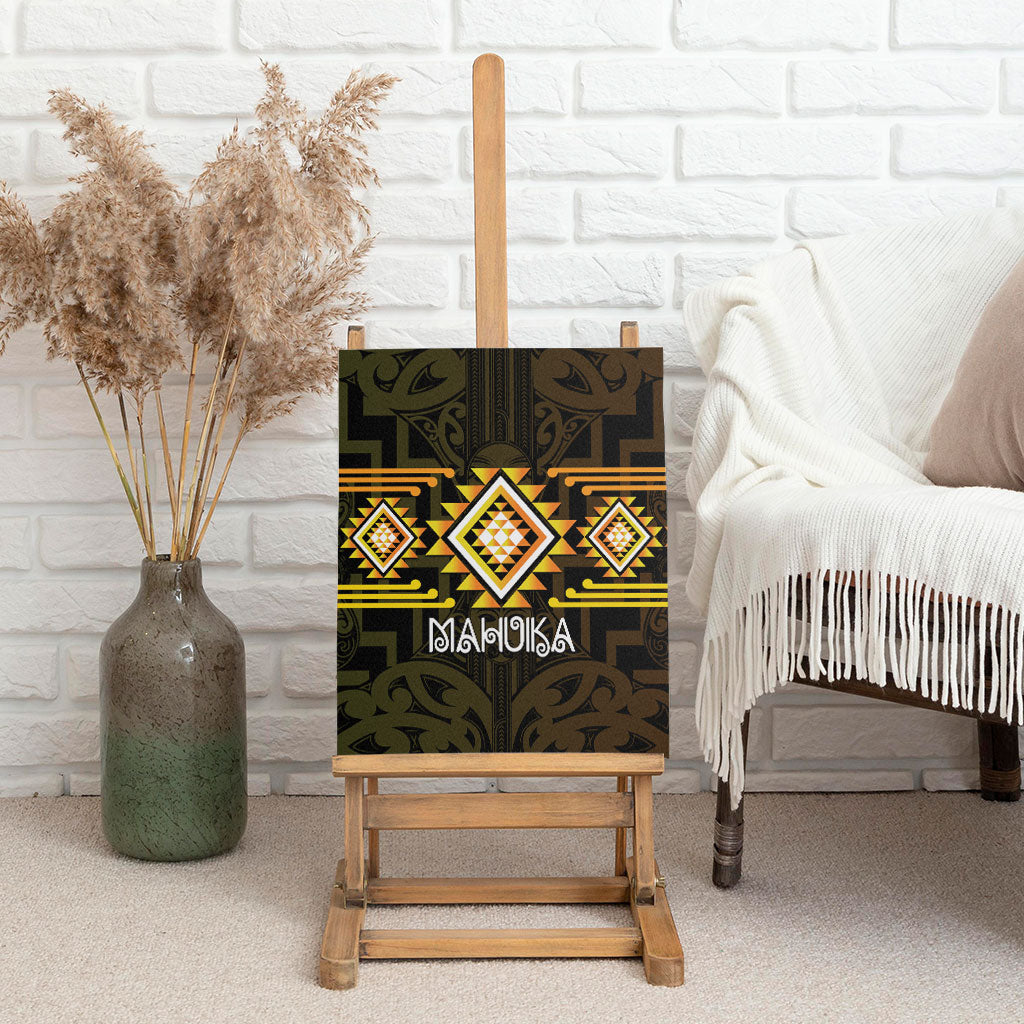 Aotearoa Atua Mahuika Canvas Wall Art Maori Goddess Of Fire Taniko Motifs