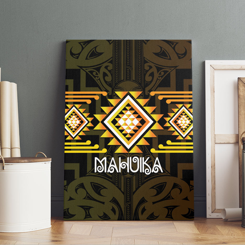 Aotearoa Atua Mahuika Canvas Wall Art Maori Goddess Of Fire Taniko Motifs