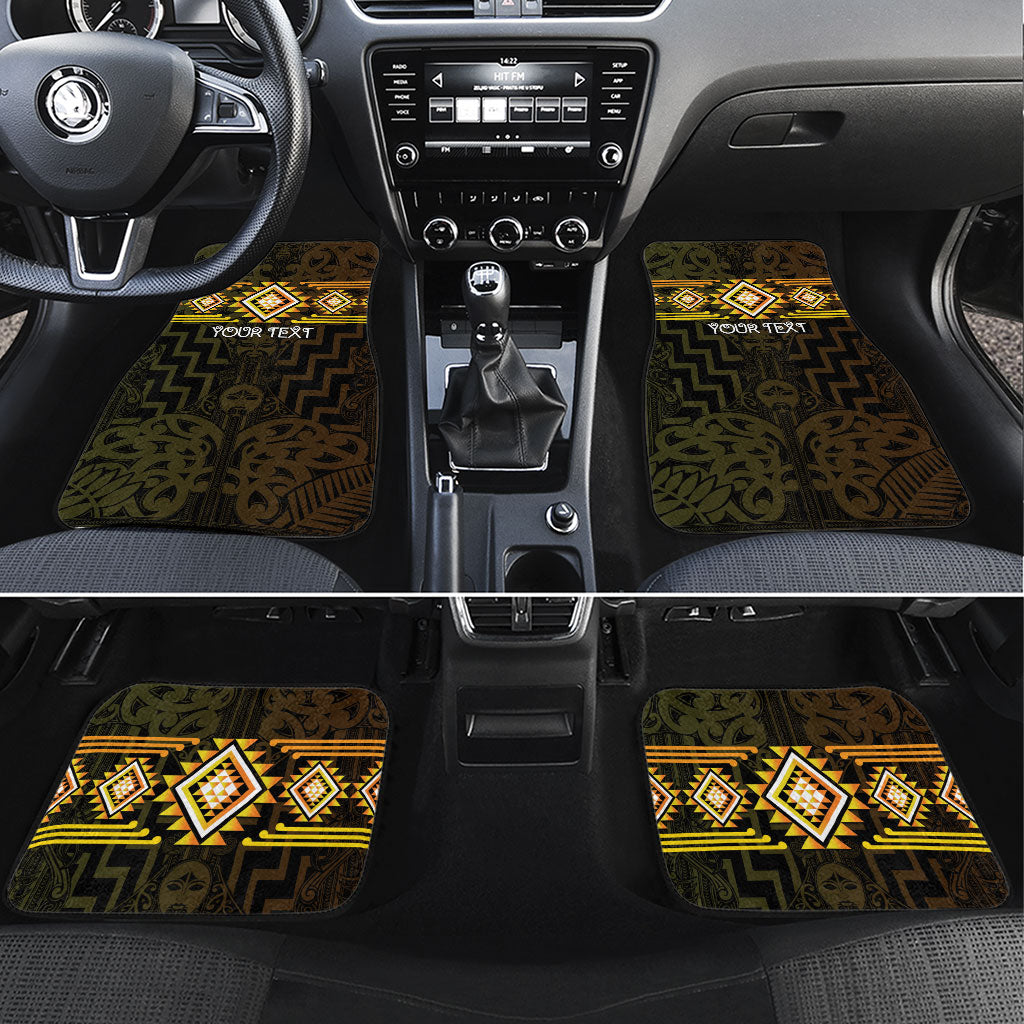 Aotearoa Atua Mahuika Personalised Car Mats Maori Goddess Of Fire Taniko Motifs