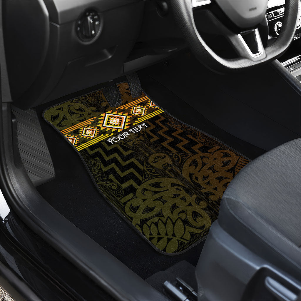Aotearoa Atua Mahuika Personalised Car Mats Maori Goddess Of Fire Taniko Motifs