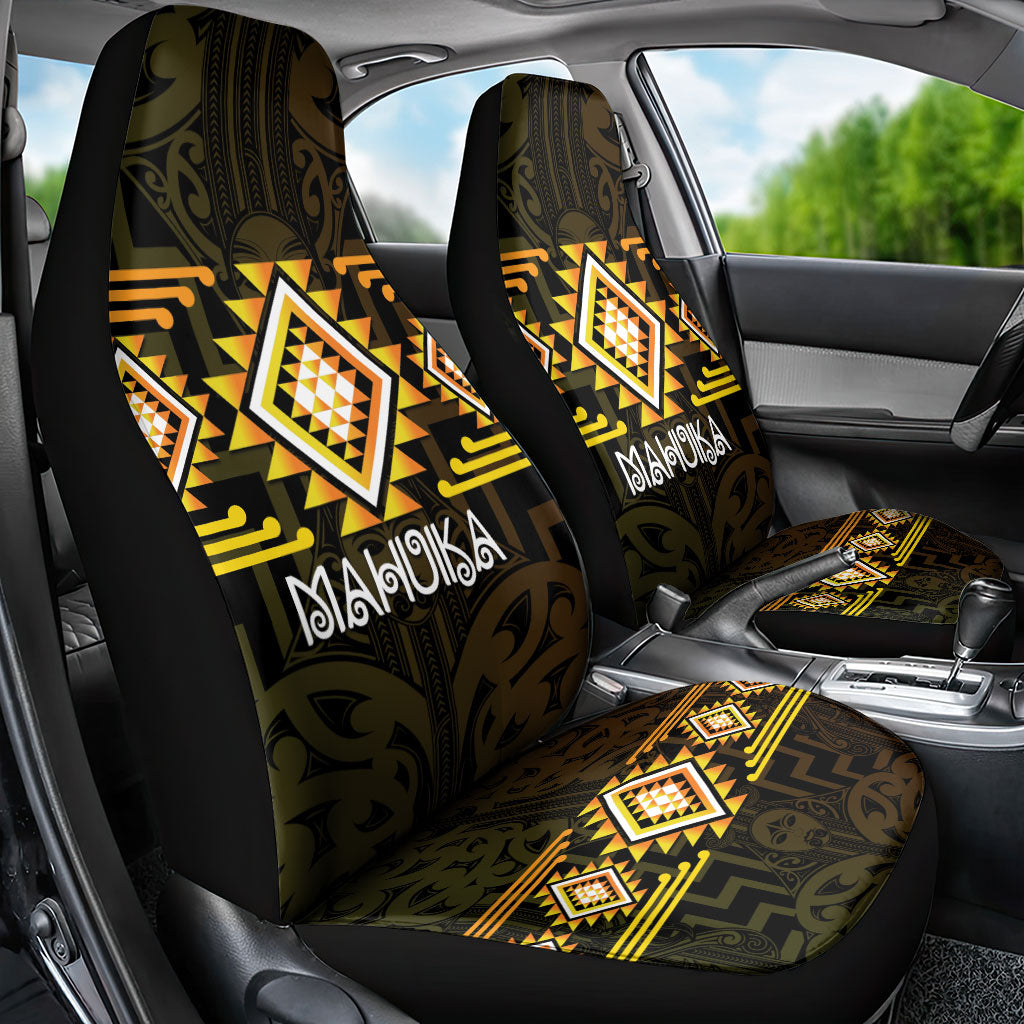 Aotearoa Atua Mahuika Car Seat Cover Maori Goddess Of Fire Taniko Motifs