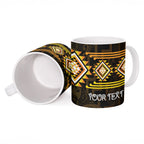 Aotearoa Atua Mahuika Personalised Ceramic Mug Maori Goddess Of Fire Taniko Motifs