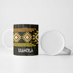 Aotearoa Atua Mahuika Personalised Ceramic Mug Maori Goddess Of Fire Taniko Motifs