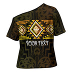 Aotearoa Atua Mahuika Personalised Cross Shoulder Shirt Maori Goddess Of Fire Taniko Motifs