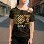 Aotearoa Atua Mahuika Personalised Cross Shoulder Shirt Maori Goddess Of Fire Taniko Motifs