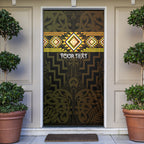 Aotearoa Atua Mahuika Personalised Door Cover Maori Goddess Of Fire Taniko Motifs