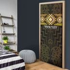 Aotearoa Atua Mahuika Personalised Door Cover Maori Goddess Of Fire Taniko Motifs