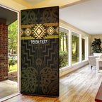 Aotearoa Atua Mahuika Personalised Door Cover Maori Goddess Of Fire Taniko Motifs