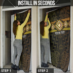 Aotearoa Atua Mahuika Personalised Door Cover Maori Goddess Of Fire Taniko Motifs