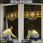 Aotearoa Atua Mahuika Personalised Door Cover Maori Goddess Of Fire Taniko Motifs
