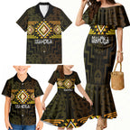 Aotearoa Atua Mahuika Personalised Family Matching Mermaid Dress and Hawaiian Shirt Maori Goddess Of Fire Taniko Motifs