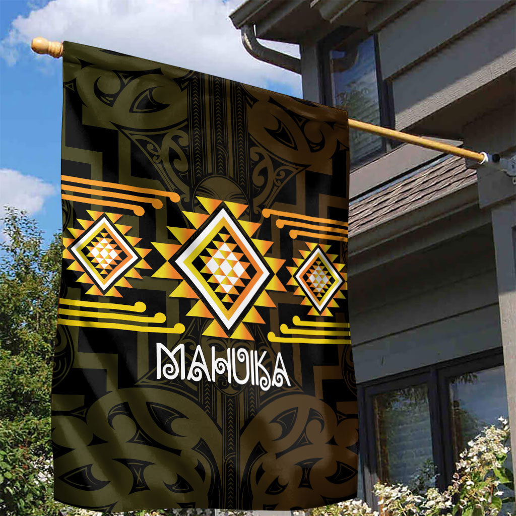 Aotearoa Atua Mahuika Garden Flag Maori Goddess Of Fire Taniko Motifs
