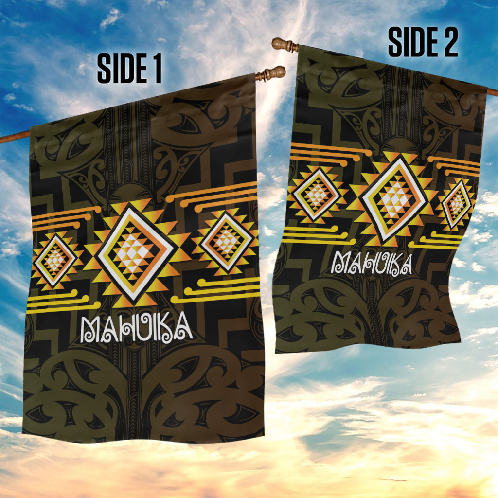 Aotearoa Atua Mahuika Garden Flag Maori Goddess Of Fire Taniko Motifs