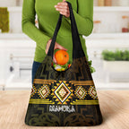 Aotearoa Atua Mahuika Grocery Bag Maori Goddess Of Fire Taniko Motifs