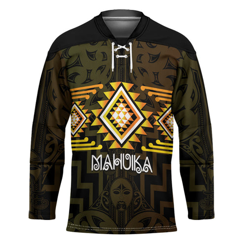 Aotearoa Atua Mahuika Personalised Hockey Jersey Maori Goddess Of Fire Taniko Motifs
