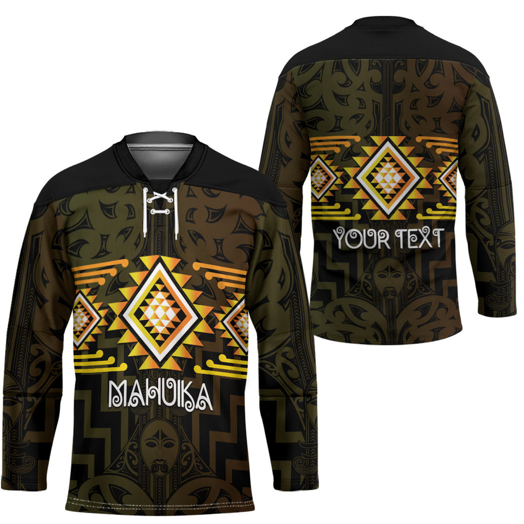 Aotearoa Atua Mahuika Personalised Hockey Jersey Maori Goddess Of Fire Taniko Motifs