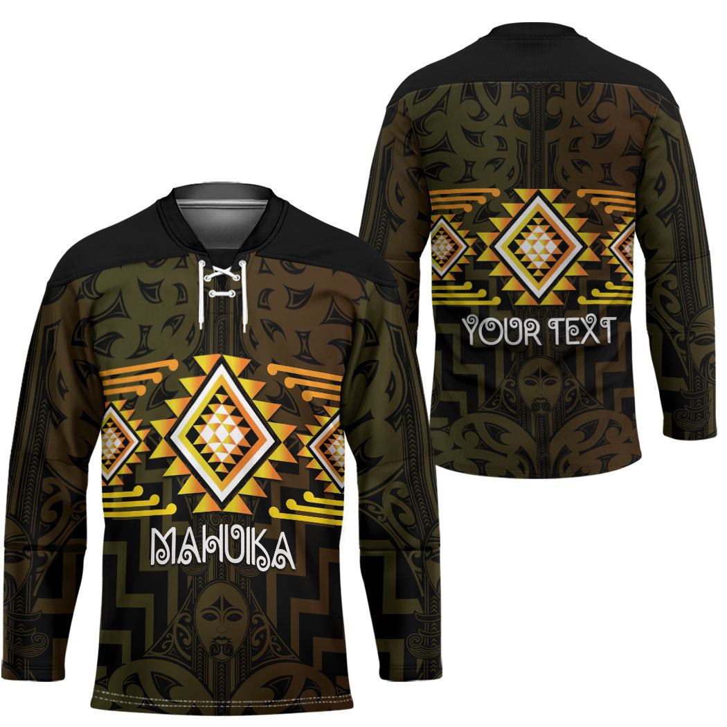 Aotearoa Atua Mahuika Personalised Hockey Jersey Maori Goddess Of Fire Taniko Motifs