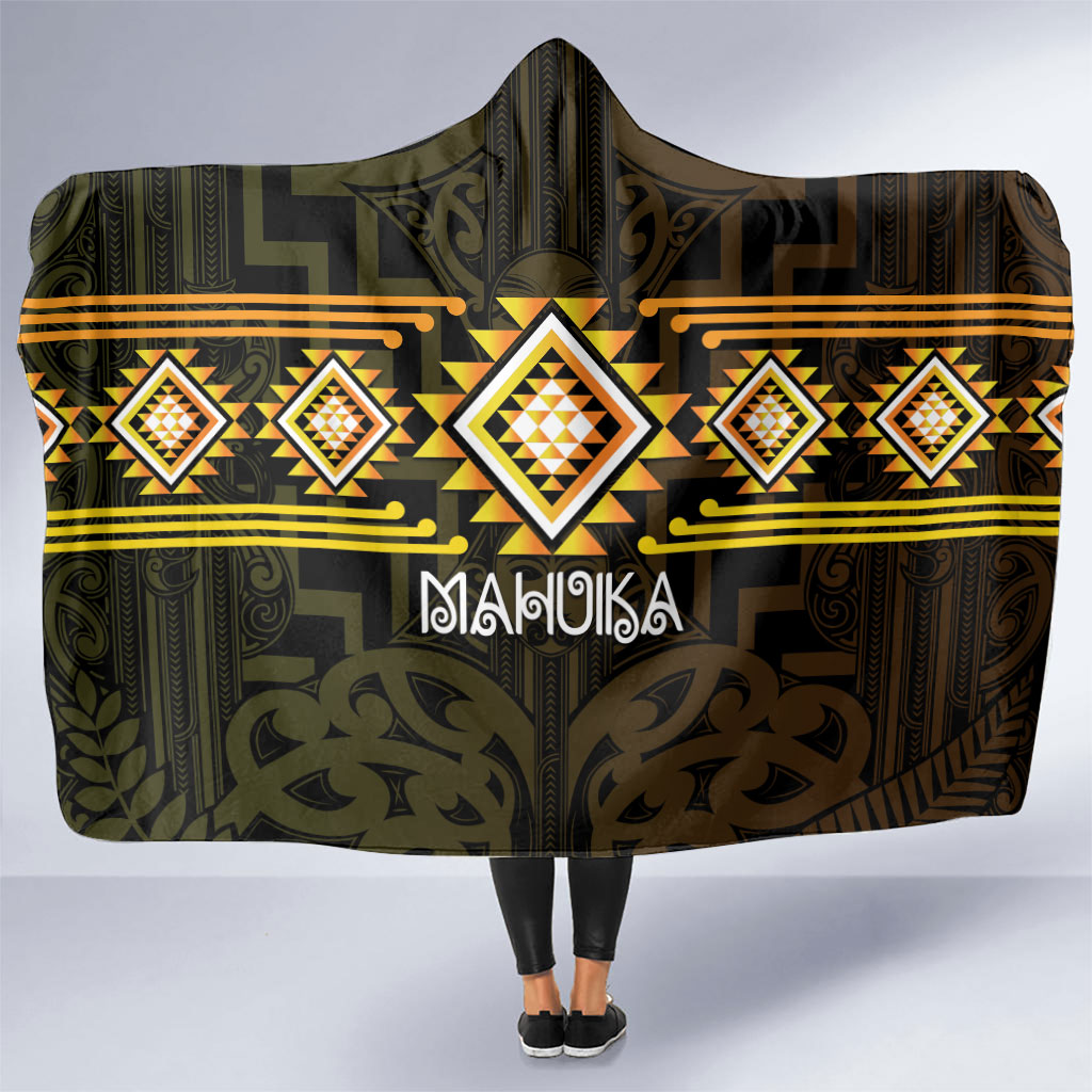 Aotearoa Atua Mahuika Hooded Blanket Maori Goddess Of Fire Taniko Motifs