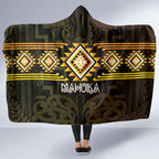 Aotearoa Atua Mahuika Hooded Blanket Maori Goddess Of Fire Taniko Motifs
