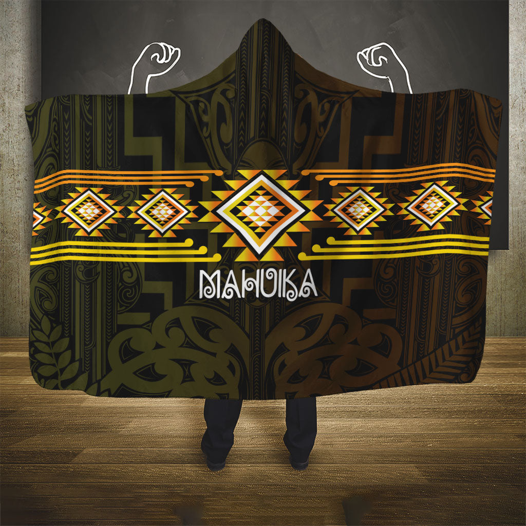 Aotearoa Atua Mahuika Hooded Blanket Maori Goddess Of Fire Taniko Motifs