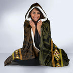 Aotearoa Atua Mahuika Hooded Blanket Maori Goddess Of Fire Taniko Motifs