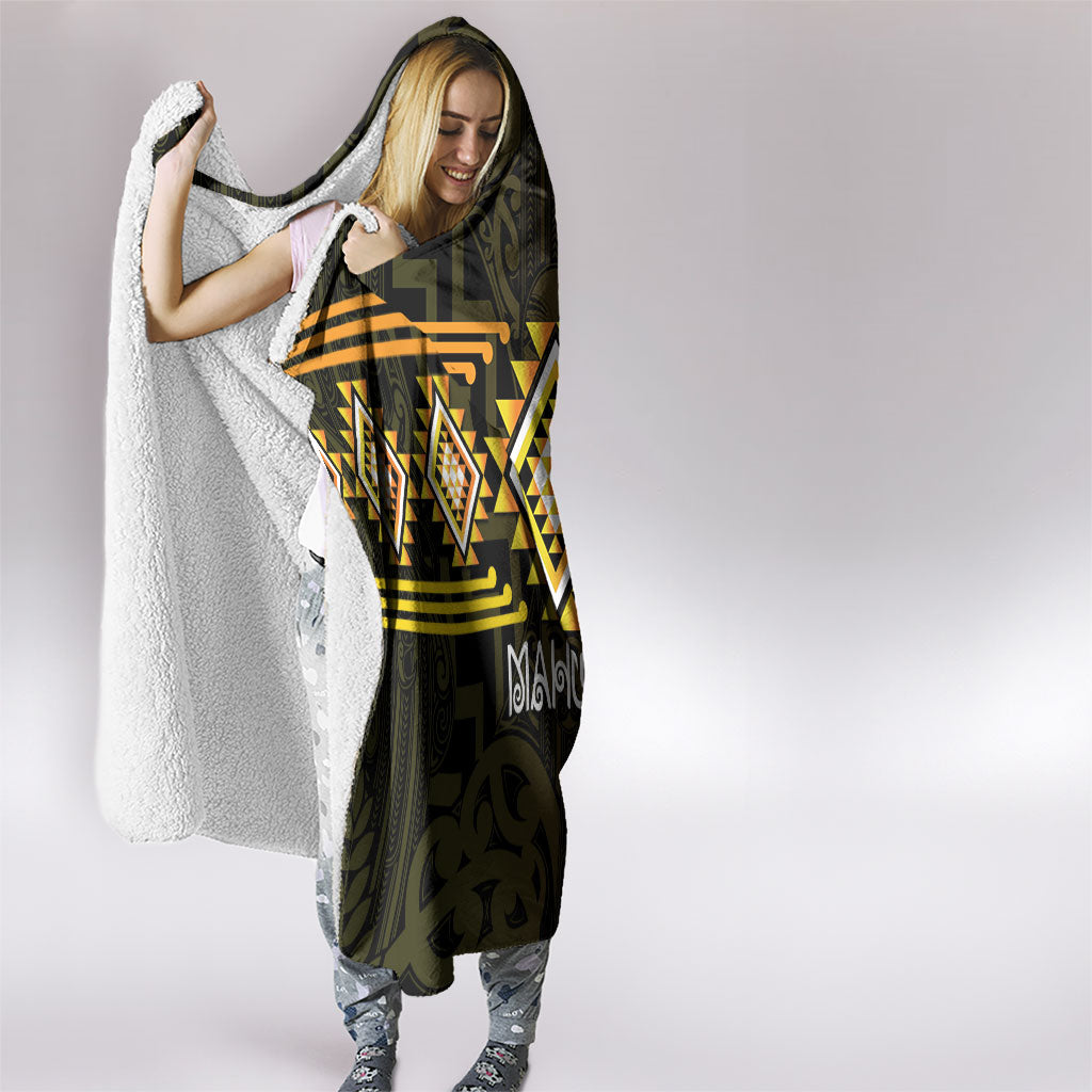 Aotearoa Atua Mahuika Hooded Blanket Maori Goddess Of Fire Taniko Motifs