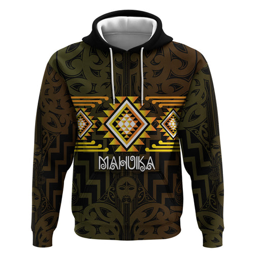 Aotearoa Atua Mahuika Personalised Hoodie Maori Goddess Of Fire Taniko Motifs