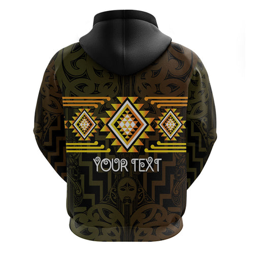 Aotearoa Atua Mahuika Personalised Hoodie Maori Goddess Of Fire Taniko Motifs