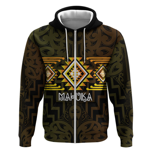 Aotearoa Atua Mahuika Personalised Hoodie Maori Goddess Of Fire Taniko Motifs