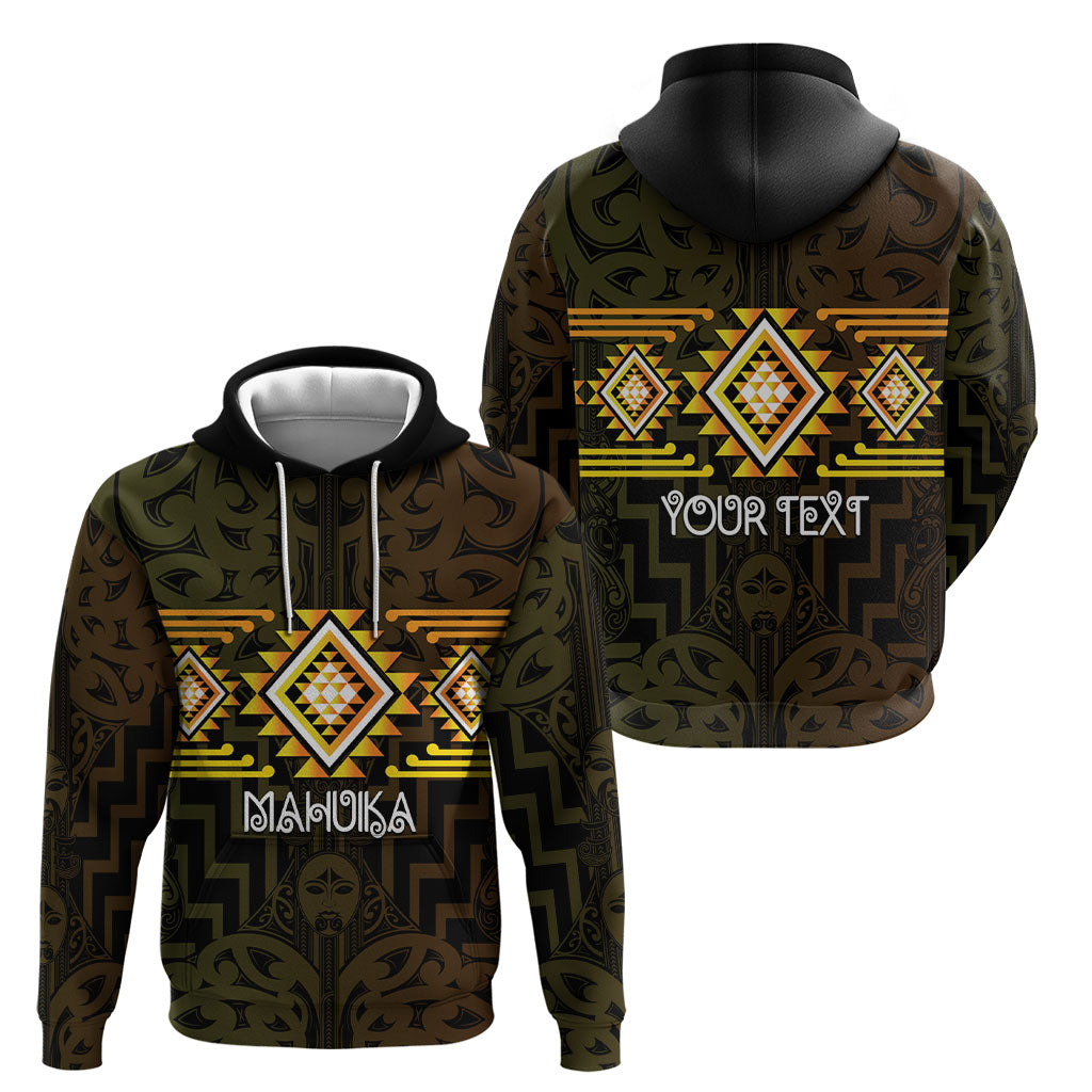 Aotearoa Atua Mahuika Personalised Hoodie Maori Goddess Of Fire Taniko Motifs