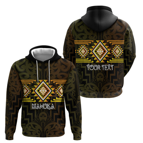 Aotearoa Atua Mahuika Personalised Hoodie Maori Goddess Of Fire Taniko Motifs