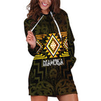 Aotearoa Atua Mahuika Personalised Hoodie Dress Maori Goddess Of Fire Taniko Motifs