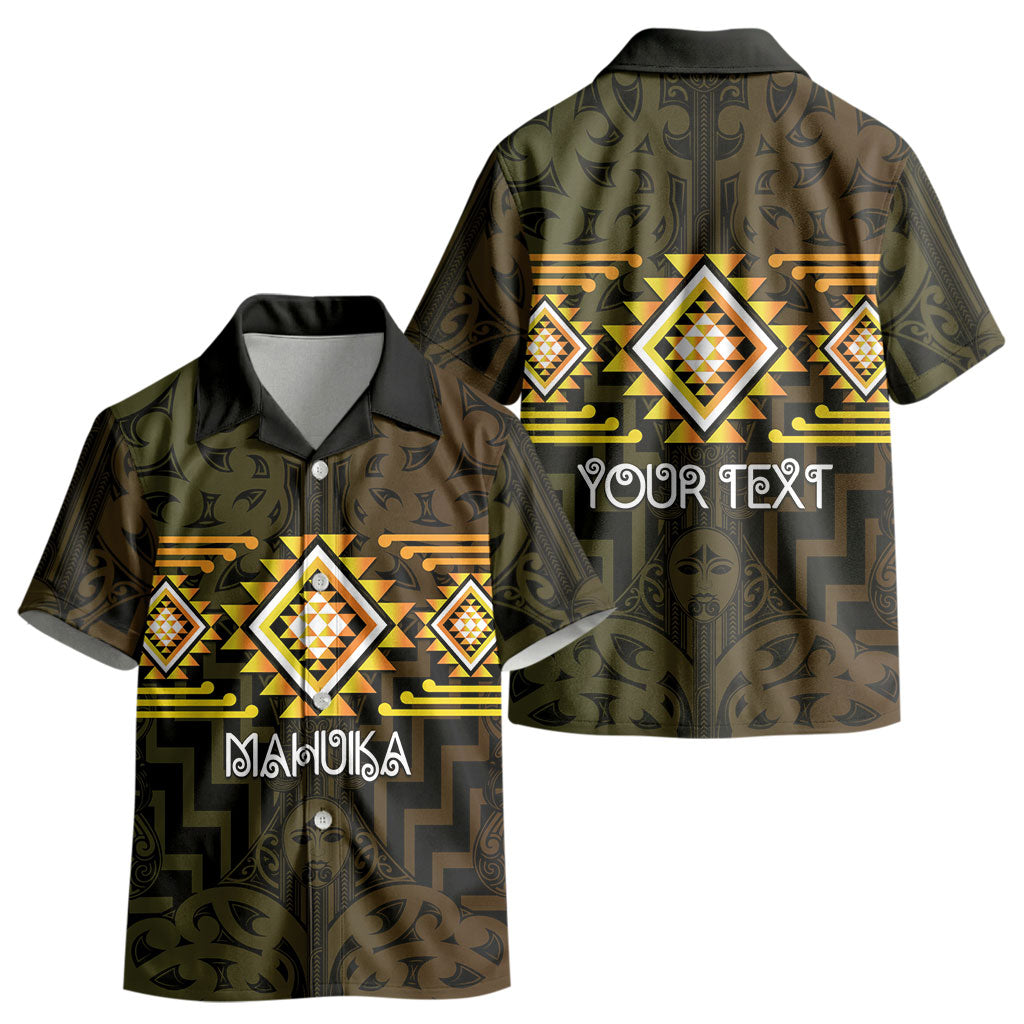 Aotearoa Atua Mahuika Personalised Kid Hawaiian Shirt Maori Goddess Of Fire Taniko Motifs